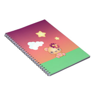 Caderno Espiral Kawaii Bear