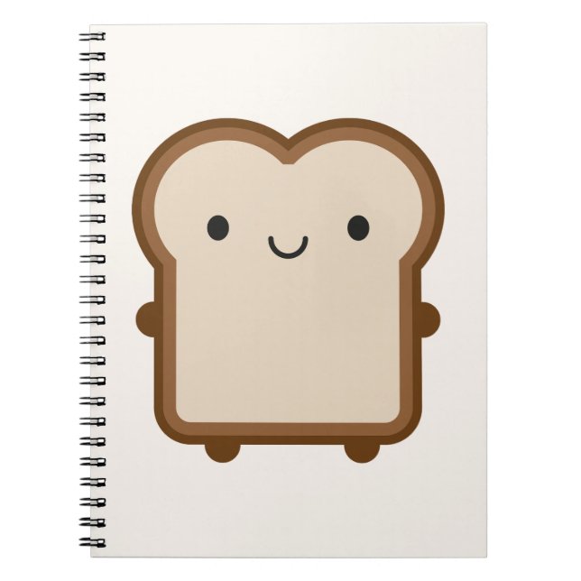 Caderno Espiral Kawaii Bread / Toast (Frente)