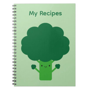 Caderno Espiral Kawaii Broccoli