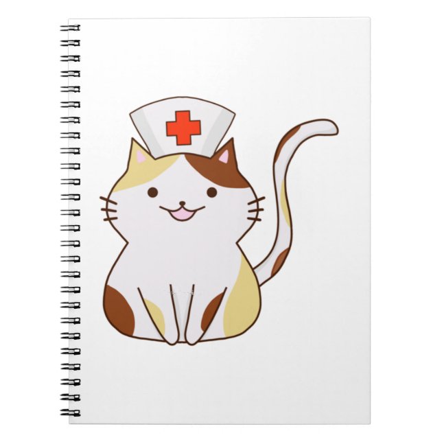 Caderno Espiral Kawaii Cat Nurse (Frente)