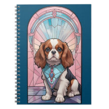 Kawaii Cavalier King Charles Pastel StainGlass