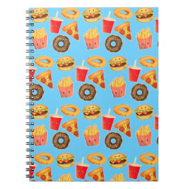 Caderno Espiral Kawaii Cute Junk Comida