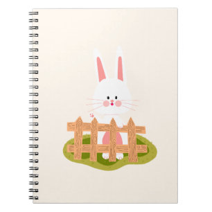 Caderno Espiral Kawaii de Coelho Fofo Escola Ado