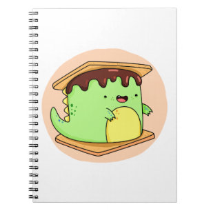Caderno Espiral Kawaii Dino-smore