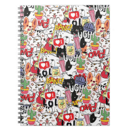 Caderno Espiral kawaii funny pet design - cute animal lover