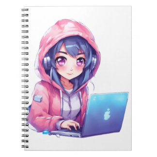 Caderno Espiral Kawaii Girl
