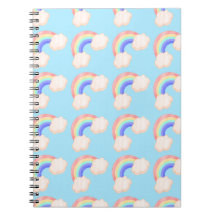 Kawaii Glossy Colorful Rainbows Blue Pattert Cute
