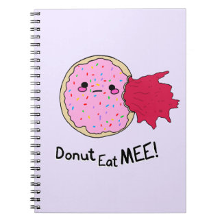 Caderno Espiral Kawaii Jam Rosquinha Me Come