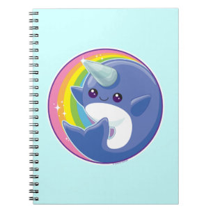 Caderno Espiral Kawaii Narwhal