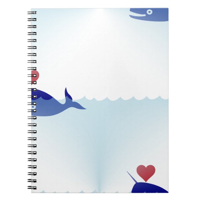 Caderno Espiral kawaii narwhal (Frente)