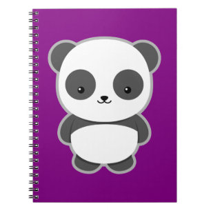Caderno Espiral Kawaii Panda
