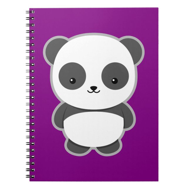 Caderno Espiral Kawaii Panda (Frente)