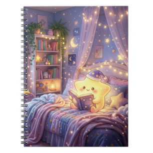 Caderno Espiral Kawaii Sonhos Estrelados