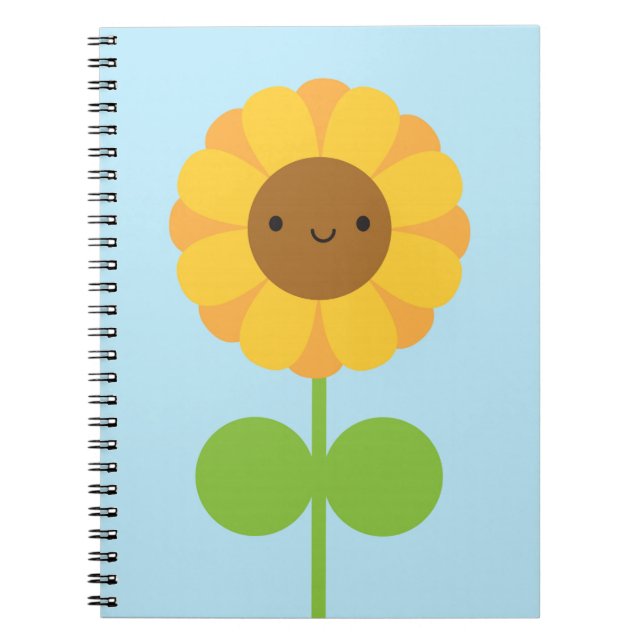 Caderno Espiral Kawaii Sunflower (Frente)