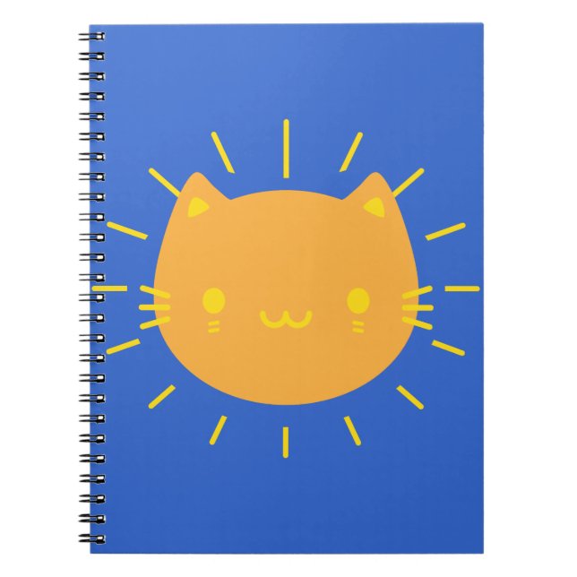 Caderno Espiral Kawaii Sunshine Cat (Frente)