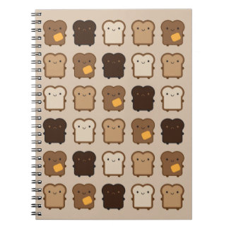 Caderno Espiral Kawaii Toast