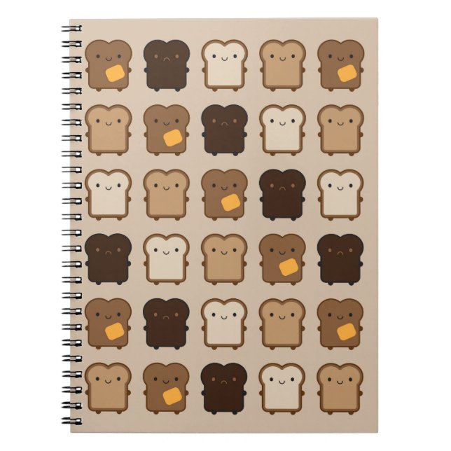 Caderno Espiral Kawaii Toast (Frente)