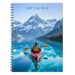 Caderno Espiral Kayaking in Mountains Personalized