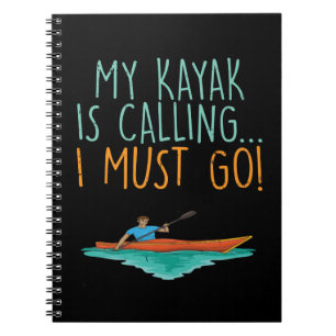 Caderno Espiral Kayaking Kayak Gift
