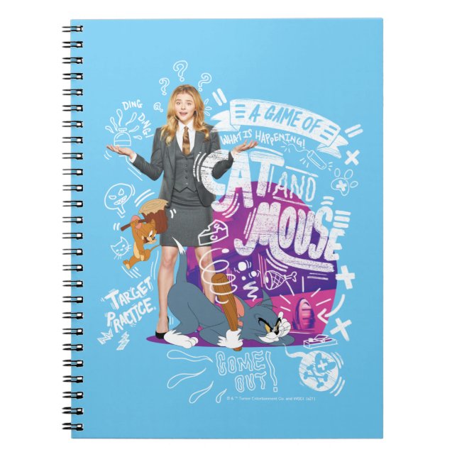 Caderno Espiral Kayla, Tom & Jerry - Um Jogo de Gato e Rato (Frente)