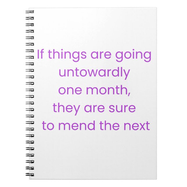 Caderno Espiral Keep calm, wait till next month (Frente)