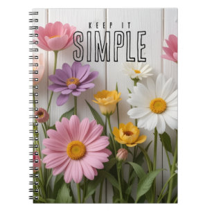 Caderno Espiral "Keep It Simple" Floral