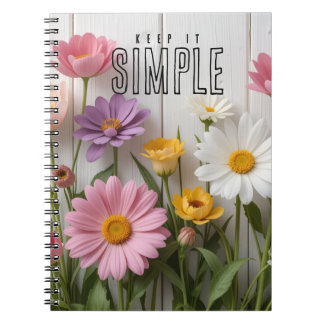Caderno Espiral "Keep It Simple" Floral