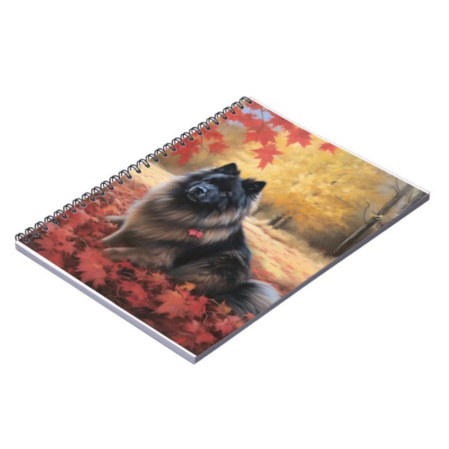Caderno Espiral Keeshond em Autumn Leaves Cai Inspire (Left Side)