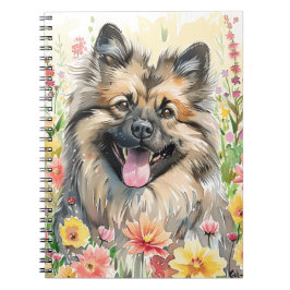 Caderno Espiral Keeshond Watercolor Journal