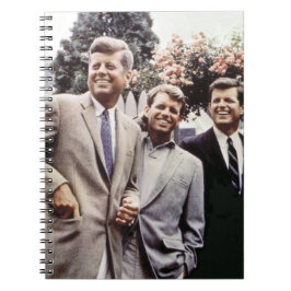 Caderno Espiral Kennedy Brothers, Presidente John, Robert & Ted