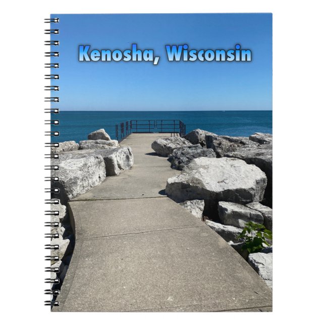 Caderno Espiral Kenosha, Wisconsin, no Lago Michigan (Frente)