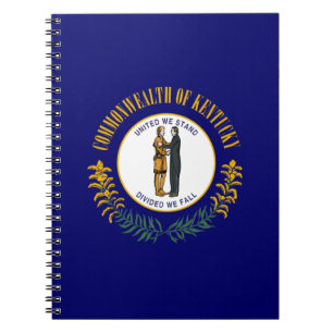Caderno Espiral Kentucky: Bandeira do Estado da Comunidade Bluegra