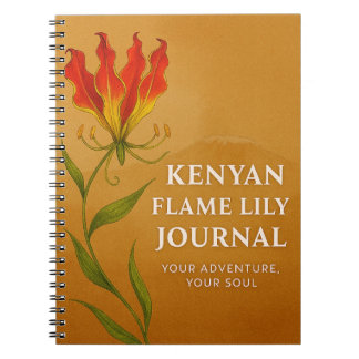Caderno Espiral Kenyan Flame Lily Journal – Soulful Notebook