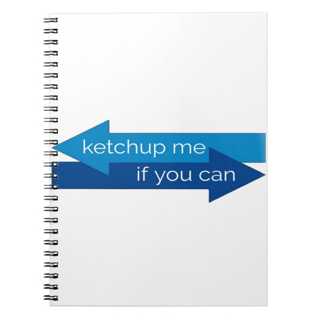 Caderno Espiral Ketchup me if you can movie pun/joke (Frente)
