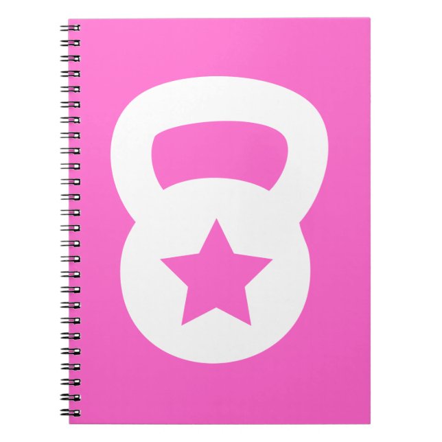 Caderno Espiral Kettlebell com uma estrela vazia (Frente)