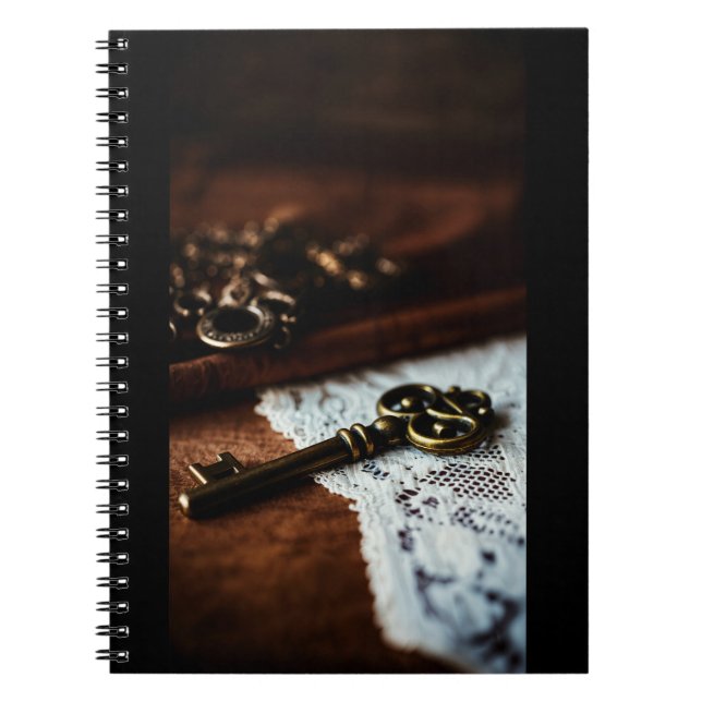 Caderno Espiral key vintage (Frente)