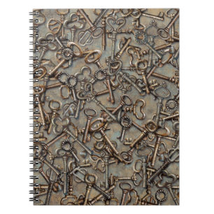 Caderno Espiral Keys Skeleton