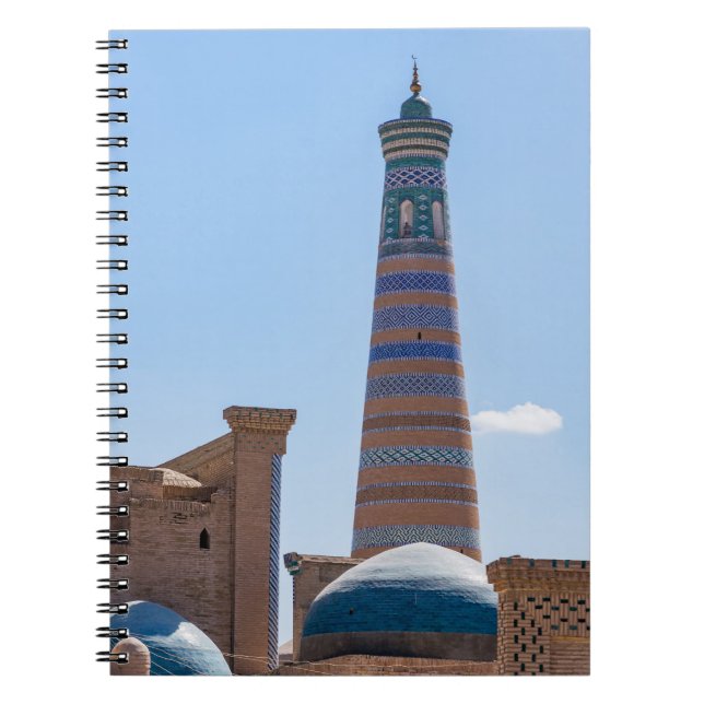 Caderno Espiral Khiva, Uzbequistão - Islam Khodja Minaret (Frente)