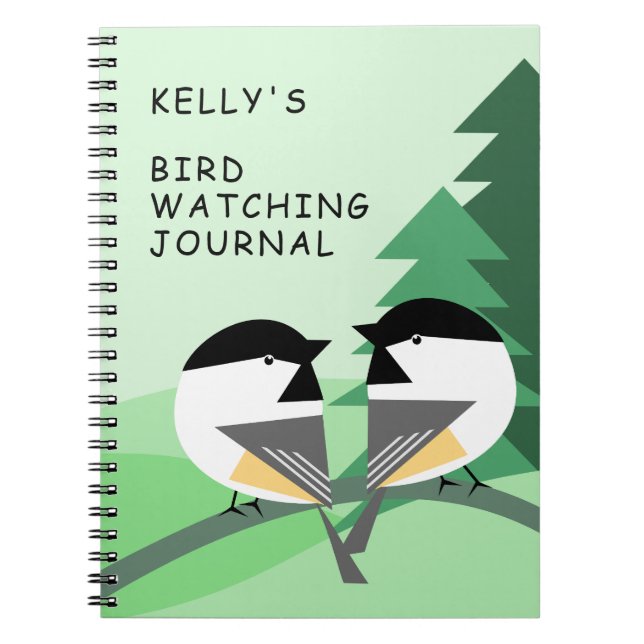 Caderno Espiral Kids Bird Assistindo Diário (Frente)