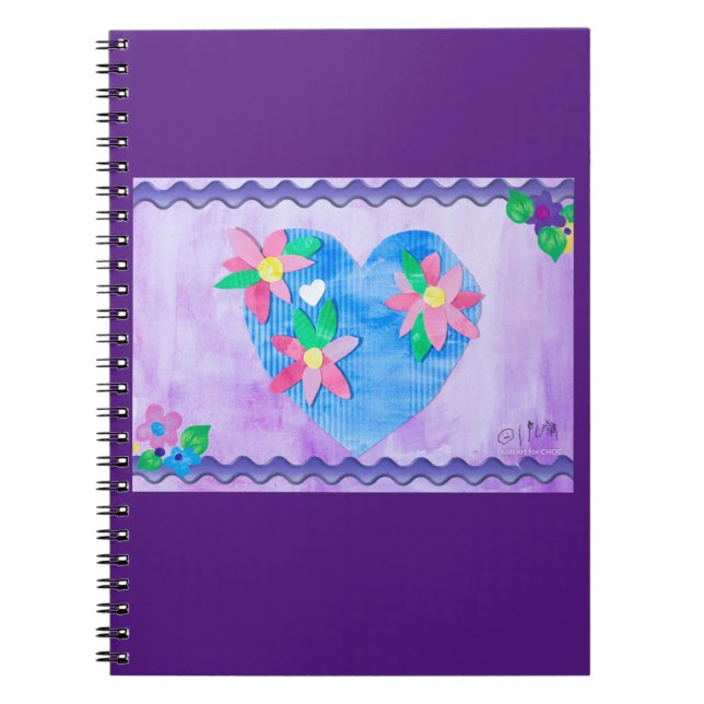 Caderno Espiral Kidsart for CHOC - Spring Time Heart (Frente)