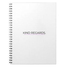 Caderno Espiral Kind Regards Minimalist Professional Notebook