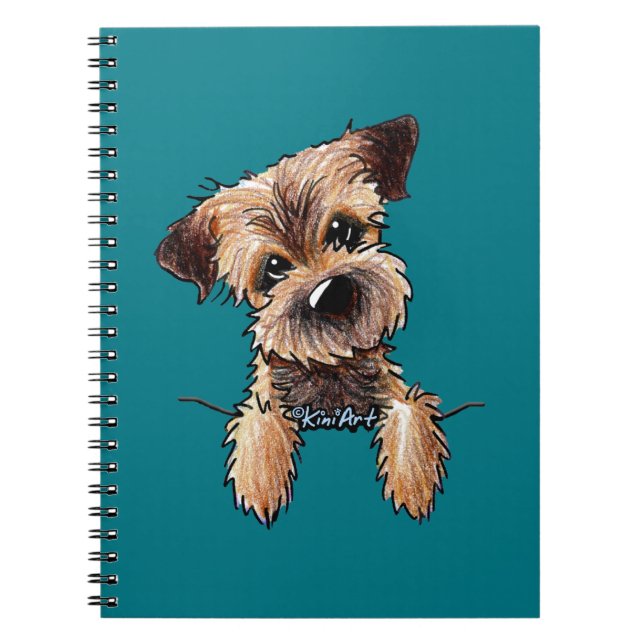 Caderno Espiral KiniArt Border Terrier (Frente)