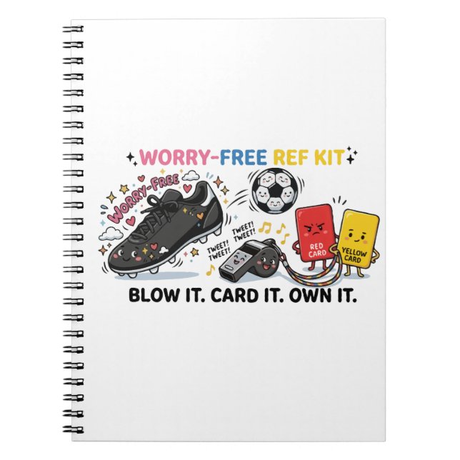 Caderno Espiral Kit de Árbitro Sem Preocupações — Árbitro de Futeb (Frente)