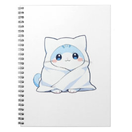 Caderno Espiral Kit de Cobertor Aconchegante Gatinho Kawaii Design