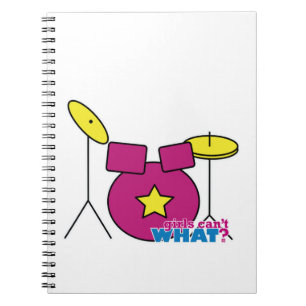 Caderno Espiral Kit do tambor - Rosa