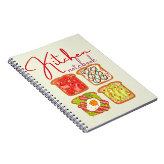 Caderno Espiral Kitchen Notebook for Home Cooking and Recipe 