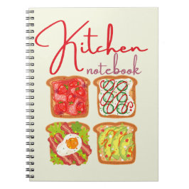 Caderno Espiral Kitchen Notebook for Home Cooking and Recipe 
