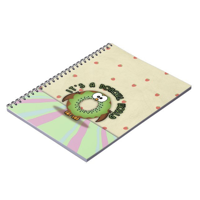 Caderno Espiral kiwi donowl (Left Side)