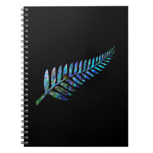 CADERNO ESPIRAL KIWI NEW ZEALAND FERN PAUA