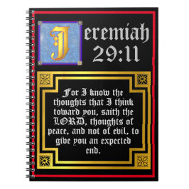 Caderno Espiral KJV Antigo Testamento Jeremiah 29:11 Citação bíbli